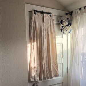 Athleta Cream Elastic Waist Pants